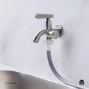 Torneira para área externa de parede Guariba Pingoo.casa - Prata