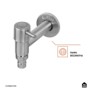 Torneira para área externa de parede Tapauá Pingoo.casa - Prata