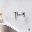 Torneira para área externa de parede Tapauá Pingoo.casa - Prata