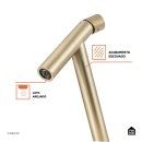 Torneira para Banheiro Bica Baixa Puiú Dourado