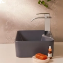 Torneira para Banheiro Cascata Misturador Monocomando Baixa Paraná Prata