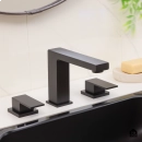 Torneira para Banheiro Misturador Duplo Comando Purangi Baixa - Preto