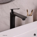 Torneira para Banheiro Misturador Monocomando Alta Caeté Preto
