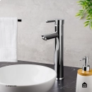 Torneira para Banheiro Misturador Monocomando Alta Xingu Prata