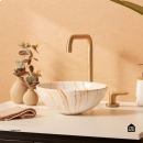 Torneira para Banheiro Misturador Monocomando Poti Dourado