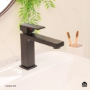 Torneira para Banheiro Misturador Monocomando Purangi Baixa - Preto