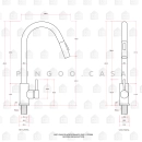 Torneira Para Cozinha Gourmet Misturador Monocomando Em Aço Inox Escovado Iriri Cobre