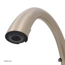 Torneira para Cozinha Gourmet Misturador Monocomando Extensível Juruá Dourado Escovado