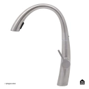 Torneira para Cozinha Gourmet Misturador Monocomando Extensível Juruá Prata Escovado