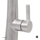 Torneira para Cozinha Gourmet Misturador Monocomando Extensível Juruá Prata Escovado
