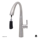 Torneira para Cozinha Gourmet Misturador Monocomando Extensível Juruá Prata Escovado