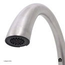 Torneira para Cozinha Gourmet Misturador Monocomando Extensível Juruá Prata Escovado
