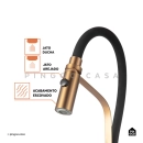 Torneira Para Cozinha Gourmet Misturador Monocomando Turiaçu Dourado Rose