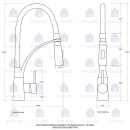 Torneira para Cozinha Gourmet Misturador Monocomando Solimões Prata e Branco