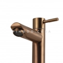 Torneira para Banheiro em Aço Inox Escovado Baixa Amazonas Dourado Rose