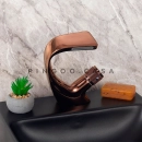 Torneira para Banheiro Cascata Misturador Monocomando Baixa Cairu Dourado Rose