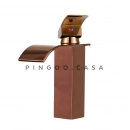 Torneira para Banheiro Cascata Misturador Monocomando Baixa paraná Dourado Rose