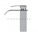 Torneira para Banheiro Cascata Misturador Monocomando Baixa Paraná Prata