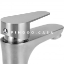 Torneira para Banheiro Misturador Monocomando Baixa Aço Inox 304 Araguaia Prata Escovado