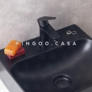Torneira para Banheiro Misturador Monocomando Baixa Aço Inox 304 Araguaia Preto