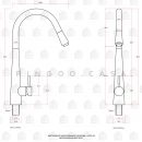 Torneira para Cozinha Gourmet Misturador Monocomando Extensível Em Aço Inox 304 Fosco Apurema Preto