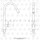 Torneira para Cozinha Gourmet Misturador Monocomando Extensível Aço Inox 304 Apurema Prata Escovado