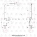 Torneira para Cozinha Gourmet Misturador Monocomando Extensível Gurupi Aço Inox 304 Dourado Escovado