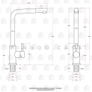 Torneira para Cozinha Gourmet Misturador Monocomando Extensível Aço Inox 304 Gurupi Prata Escovado