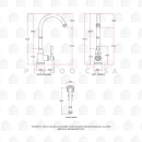 Torneira para Cozinha Gourmet Misturador Monocomando Aço Inox 304 Jacuípe Dourado