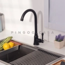 Torneira para Cozinha Gourmet Misturador Monocomando Aço Inox 304 Jacuípe Preto