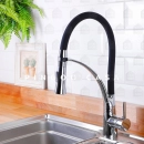 Torneira para Cozinha Gourmet Misturador Monocomando Solimões Prata e Preto