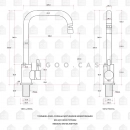 Torneira para Cozinha Misturador Monocomando Em Aço Inox 304 Escovado Potengí Cobre