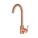 Torneira para Cozinha Misturador Monocomando Em Aço Inox 304 Escovado Tocantins Dourado Rose