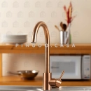 Torneira para Cozinha Misturador Monocomando Em Aço Inox 304 Escovado Tocantins Dourado Rose