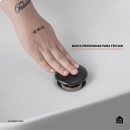 Valvula de Escoamento Para Cuba de Banheiro Espinélio Pingoo.casa - Preto