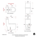 Vaso Sanitário Monobloco Amazonita Branco