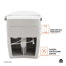 Vaso Sanitário Monobloco Caixa Acoplada Privada Bidê Celestita Branco