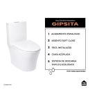 Vaso Sanitário Monobloco Caixa Acoplada Privada Gipsita Pingoo.casa - Branco