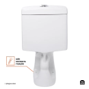 Vaso Sanitário Monobloco Caixa Acoplada Privada Taquaras Pingoo.casa - Branco