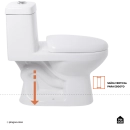 Vaso Sanitário Monobloco Caixa Acoplada Privada Taquaras Pingoo.casa - Branco