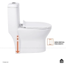Vaso Sanitário Monobloco Caixa Acoplada Privada Zircônia Pingoo.casa - Branco