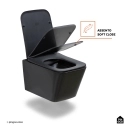 Vaso Sanitário Suspenso Saída Horizontal Esmeralda Preto