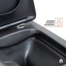 Vaso Sanitário Suspenso Saída Horizontal Esmeralda Preto