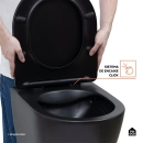 Vaso Sanitário Suspenso Saída Horizontal Hematita Preto
