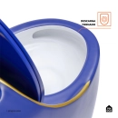 Vaso Sanitário Monobloco Caixa Acoplada Privada Aquarela Azul
