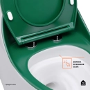 Vaso Sanitário Monobloco Caixa Acoplada Privada Aquarela Branco e Verde