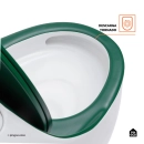 Vaso Sanitário Monobloco Caixa Acoplada Privada Aquarela Branco e Verde
