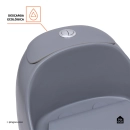 Vaso Sanitário Monobloco Caixa Acoplada Privada Aquarela Cinza