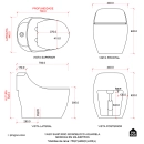 Vaso Sanitário Monobloco Caixa Acoplada Privada Aquarela Marrom
