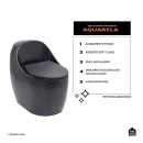 Vaso Sanitário Monobloco Caixa Acoplada Privada Aquarela Preto